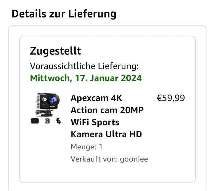 Apexcam 4K Action cam 20MP WiFi Sports Kamera Ultra HD in Bielefeld