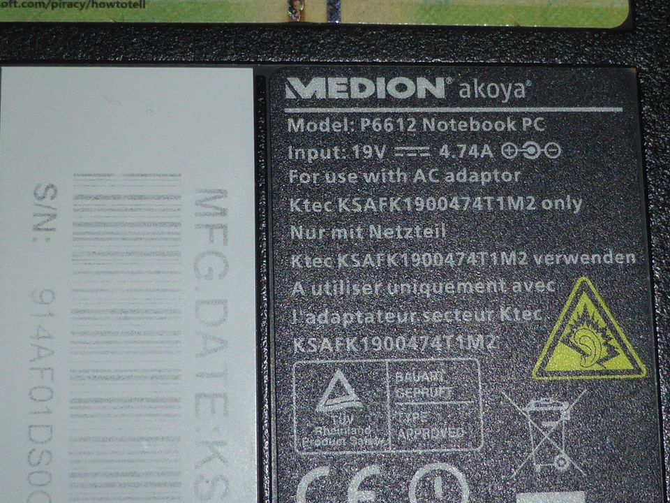 Medion Akoya P6612 defekt in Arnstein