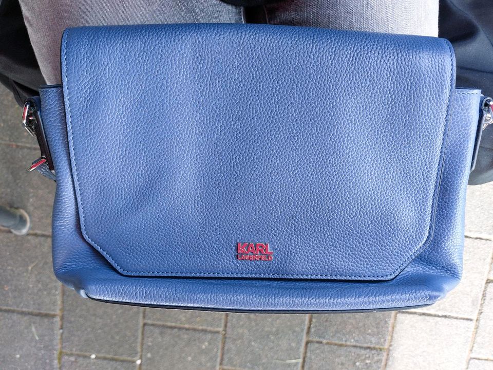 Handtasche Karl Lagerfeld Leder hellblau in Wesel