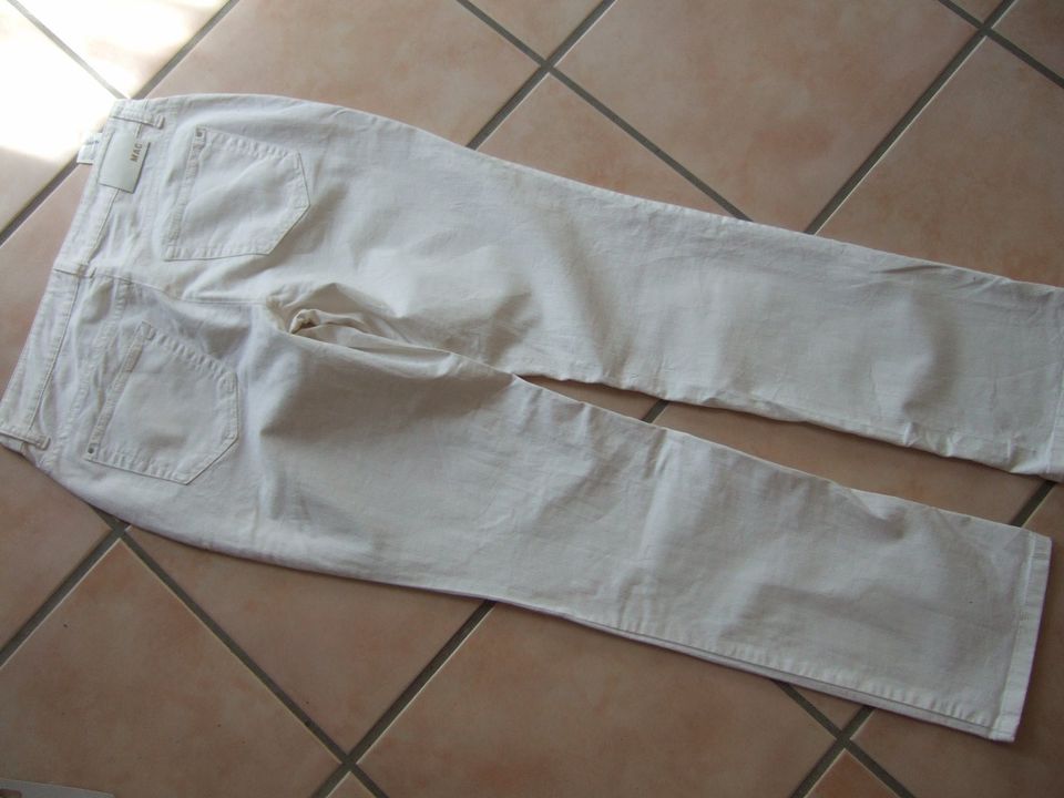 MAC Stretch-Jeans MELANIE Hose weiß Gr 40 Länge 32 + wie neu + in Gelsenkirchen