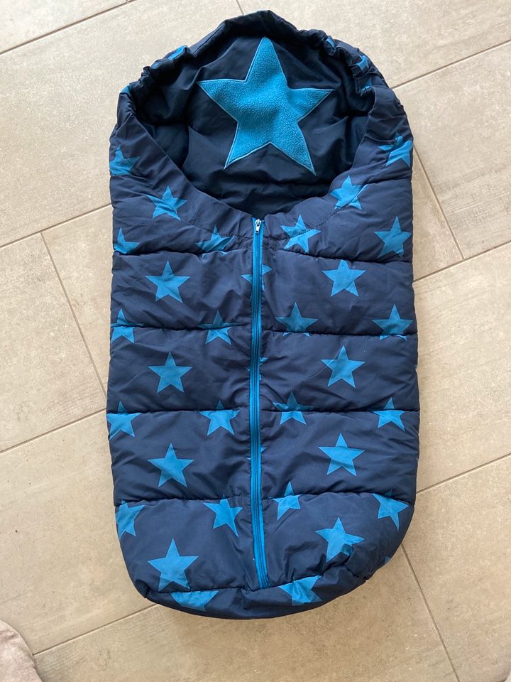 Kinderwagen Schlafsack, Decke blau mit Sternen in Lunestedt