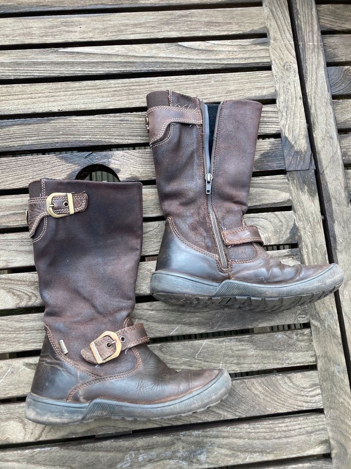 Leder Lederstiefel braun  Gr.  31 32 in Rellingen