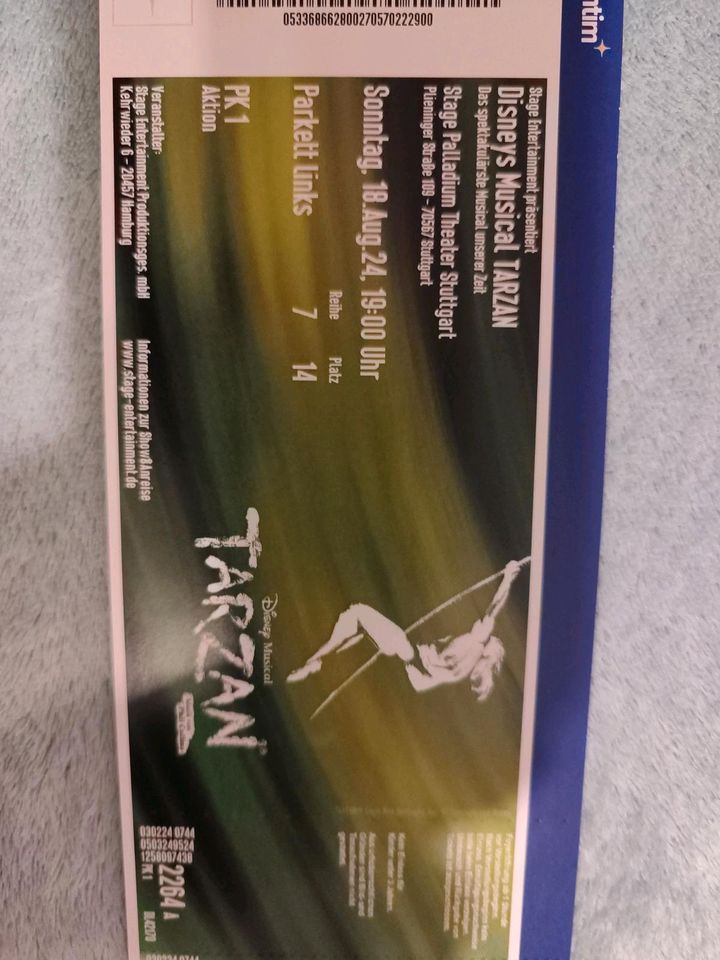 2 Tickets für Tarzan Musical in Stuttgart in Mirow