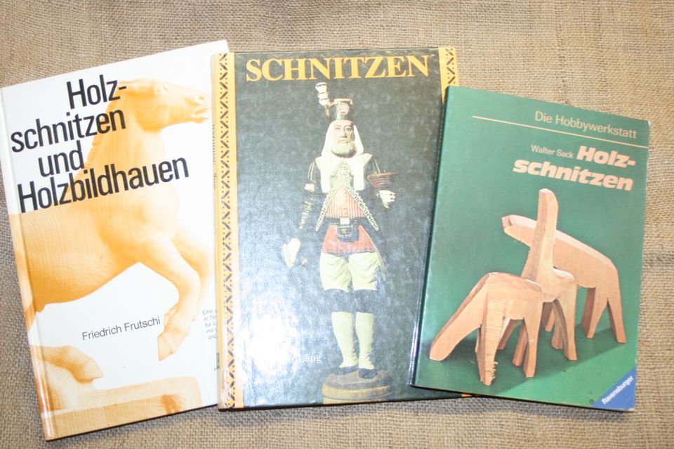 Schnitzen Schnitzer Holzfiguren Holzkunst Holzbildhauer 3 Bücher in Weimar