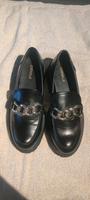 Catwalk Chunky Loafer, schwarze Damenschuhe mit Goldkette Hessen - Eschenburg Vorschau