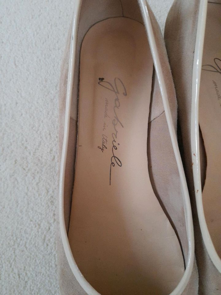 Beige Damen-Pumps Größe 39, made in Italy, Ballerinas, Schuhe in Owen