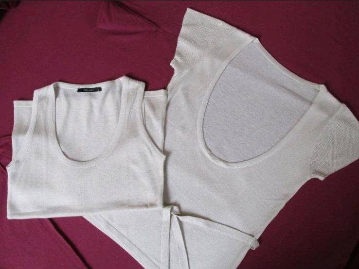 Top + Shirt Strick beige Gr. S Damen Vero Moda Twin Set 1/2 Arm in Beverungen