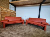 Ledersofa Garnitur Terracotta Versand ab 0€ Couch Wohnzimmer Nordrhein-Westfalen - Augustdorf Vorschau