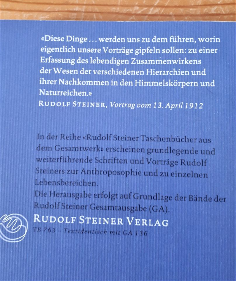R.Steiner "Die geistigen Wesenheiten i. d. Himmelskörpern...", TB in Wittstock/Dosse