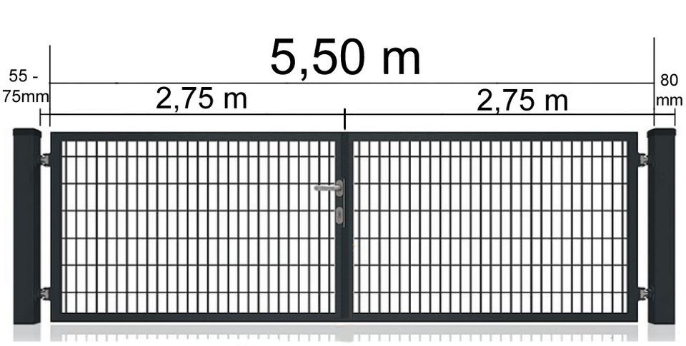 17,5 m kostenloser Versand Doppelstabmattenzaun 830 mm 6/5/6 Klemmplättchen Nr.41 in Herford