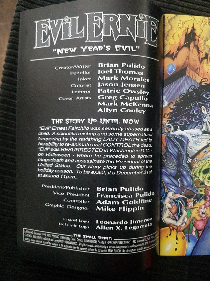 Evil Ernie #0 Chaos Comics USA 1993 UNGELESEN in Hamminkeln