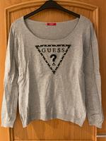 Guess Langarmshirt Strickpullover Grau 40 42 L Strass Logo Bayern - Hallbergmoos Vorschau