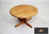 Retro Beistelltisch Vintage Rund Holz Massiv Design 70er MID Nordrhein-Westfalen - Lage Vorschau