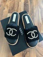 Chanel Sandale Neu Leder / Frottee Mitte - Tiergarten Vorschau