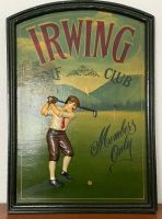 Vintage Holzreliefbild mit Golfmotiv von Country Corner Wiesbaden - Erbenheim Vorschau