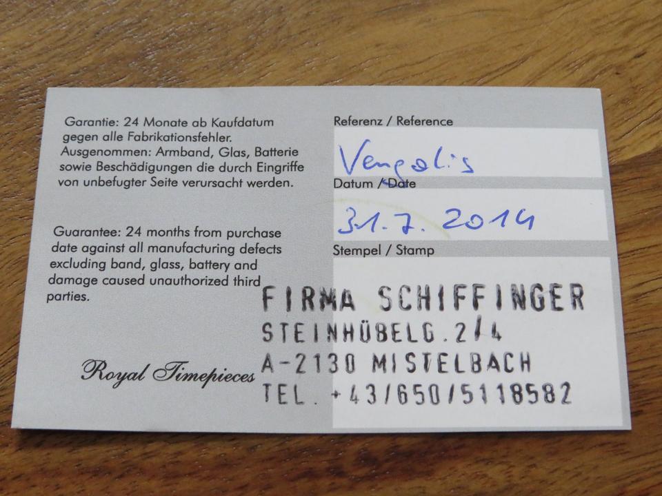 Herrenuhr Calvenco Herrenuhr - Modell Vengalis - mit Box in Berlin