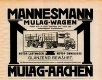 Mannesmann Mulag Lastwagen Werbung Reklame Deko 1914 Baden-Württemberg - Steinen Vorschau