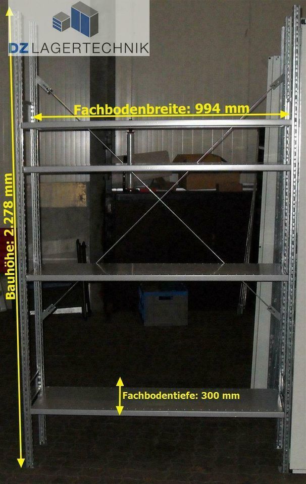 SSI Schäfer R3000 Fachbodenregal Regal Regalsystem 994 x 300 in Burbach