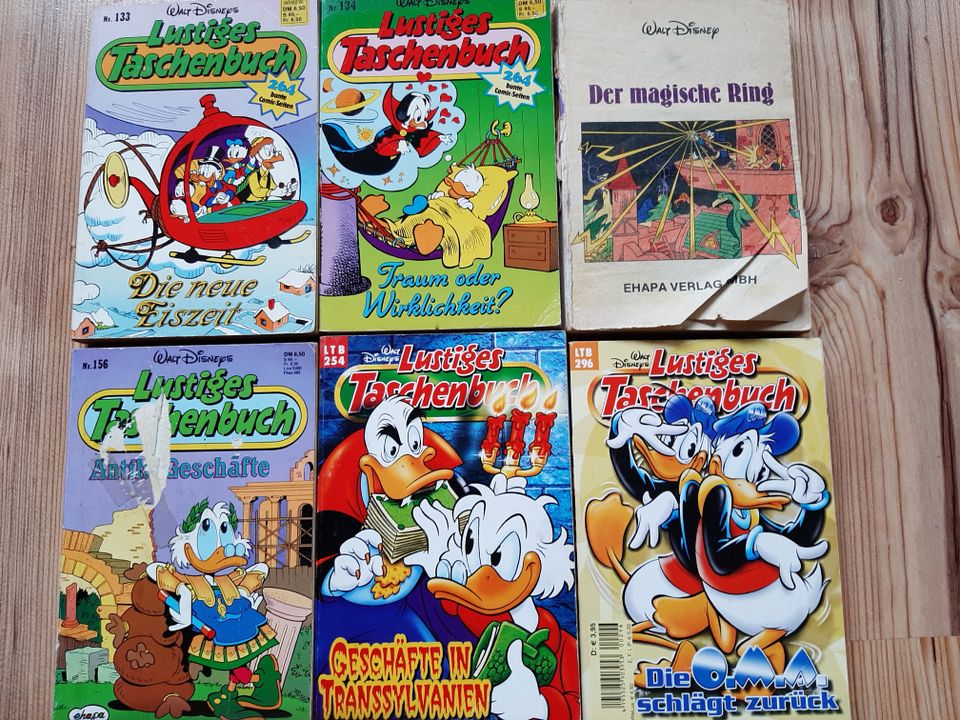 Walt Disneys Lustige Taschenbücher Nr.133, 134, 148, 156, 254,296 in Bielefeld