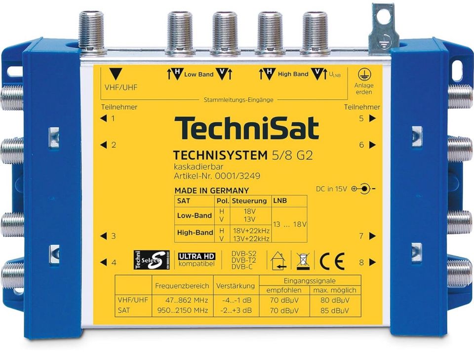 TechniSat TechniSystem 5/8 G2 Multischalter/Multiswitch in Felsberg