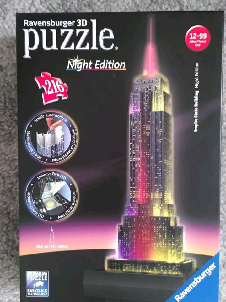 Night Edition☆Empire State Building☆3D Puzzle ab 12J Ravensburger in Schwetzingen