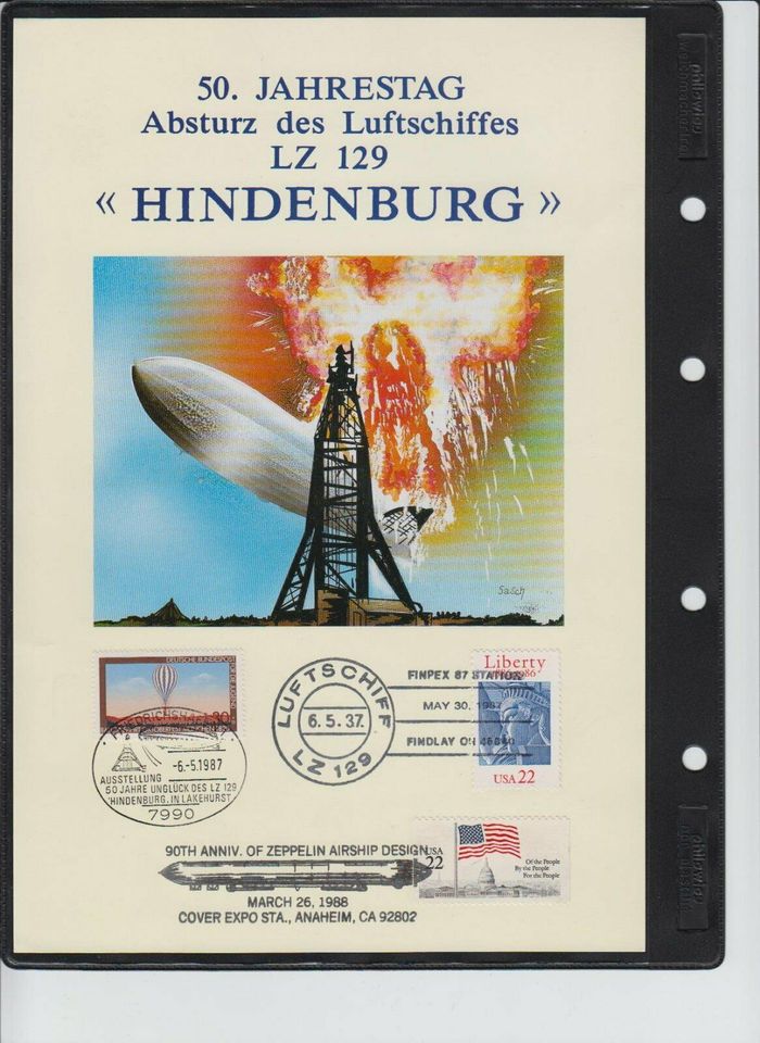 Album Weltraumbriefe Briefmarken Luftschiffe in Borken