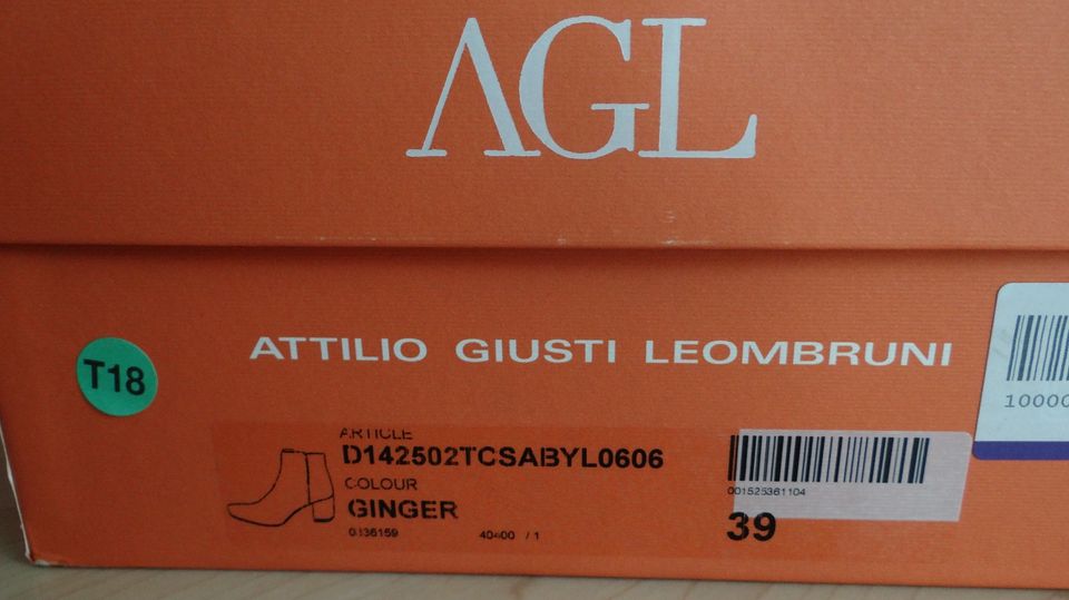 NEUE Metallfarbene Stiefeletten Stiefel Gr. 39 von AGL in Neuwied