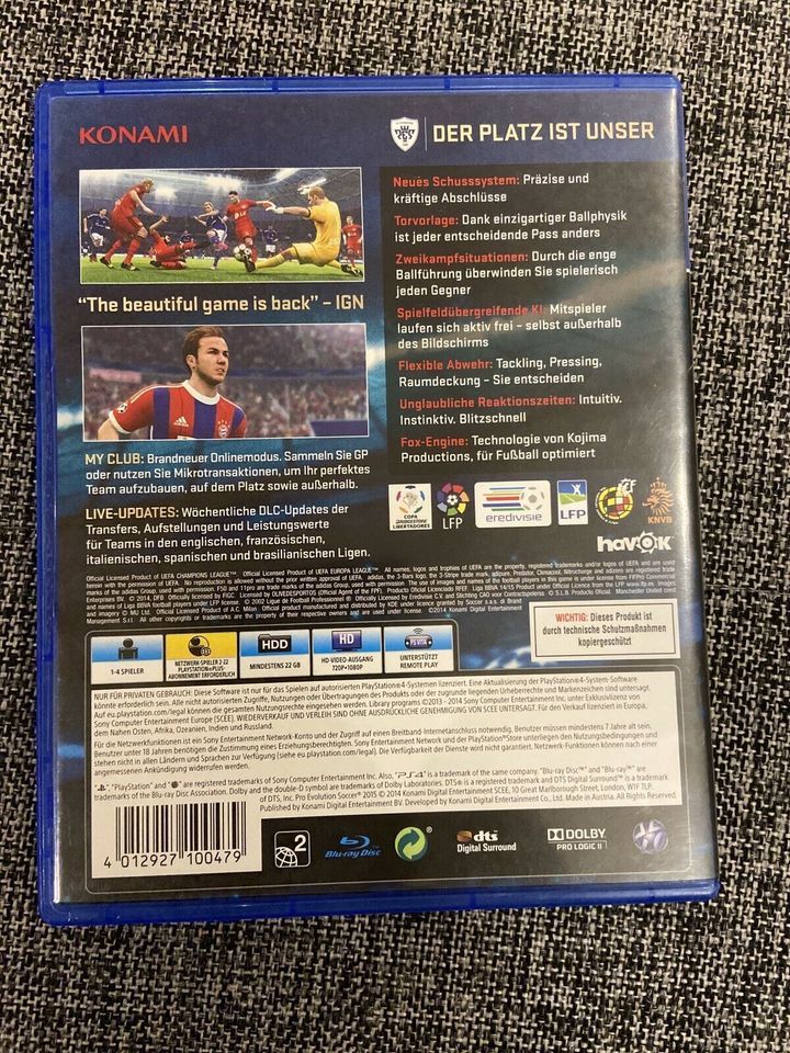 PES Pro Evolution Soccer 2015 Fußball PlayStation PS4 PS5 in Lohne (Oldenburg)
