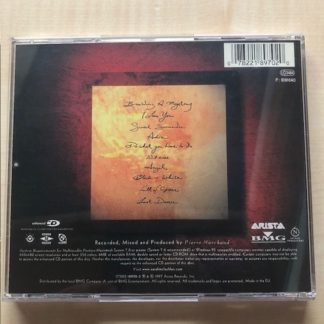 CD SARAH MCLACHLAN – SURFACING in Steißlingen