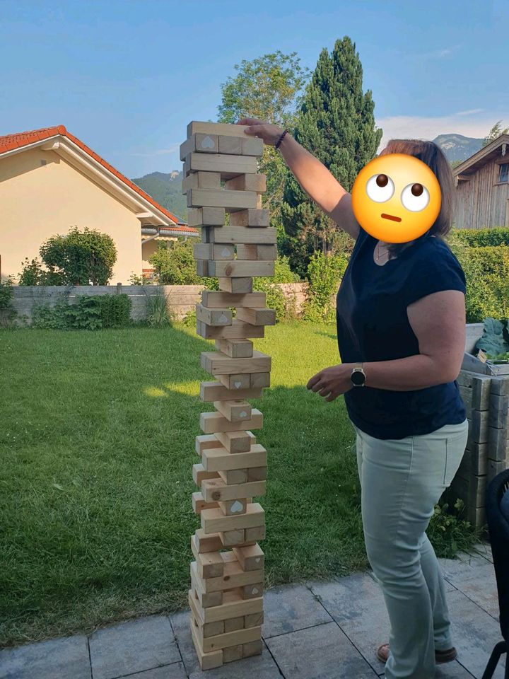 Riesenjenga - Partyspiel Hochzeit zu verleihen in Grassau