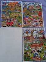 3 Faltkarten mit Umschlag von Charles Fazzino, Disney Baden-Württemberg - Karlsruhe Vorschau
