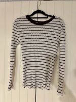 Massimo Dutti Oberteil Shirt Longsleeve L 40 weiß Burgunder Bielefeld - Schildesche Vorschau