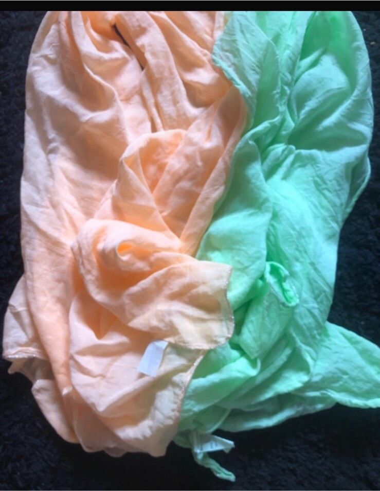 2 Stück Schal Tuch neon orange und grün  70x130 in Moers