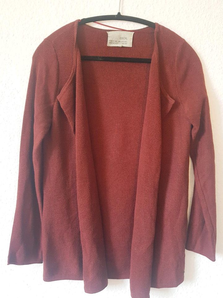 Cecil Strickjacke S 36 rot schwarz bordeaux Cardigan in Köln