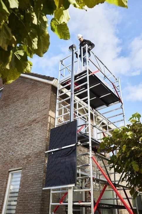 Gerüstaufzug - Lift für Solar & Boxen - bedienbar mit Akkubohrer in Jettingen-Scheppach