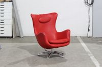 Ohrensessel Leder Rot Loungestuhl Loungechair Loungesessel Brandenburg - Mühlenbeck Vorschau