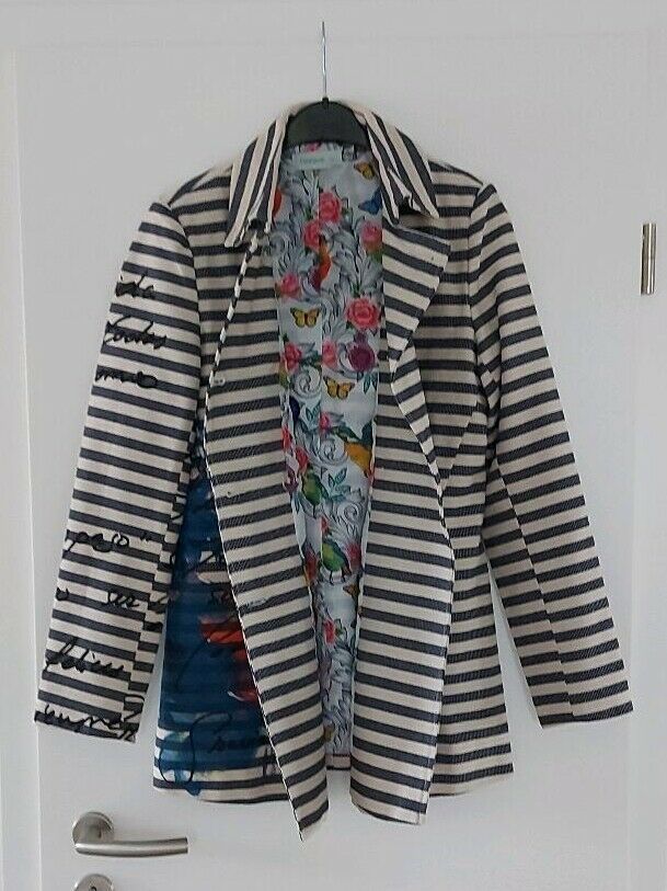 Neu Damen Desigual Jacke Parker maritim blau weiß Gr. 38 S M in Walsrode