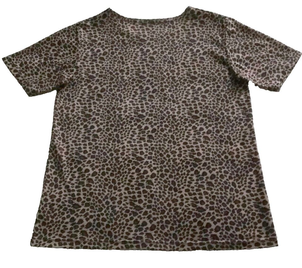 Bluse Top Shirt Kurzarm XL/XXL 42-44 Beige-Braun Animal Print Leo in Lübeck