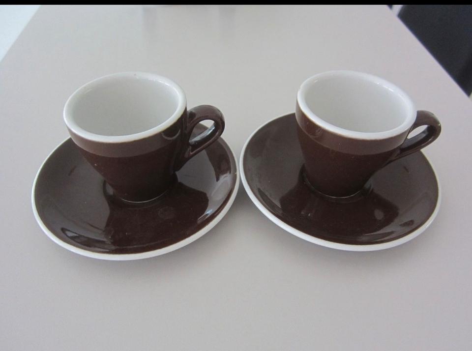 2 x Espressotassen Set hochglänzende dickwandige Tasse von ACF in Mörfelden-Walldorf