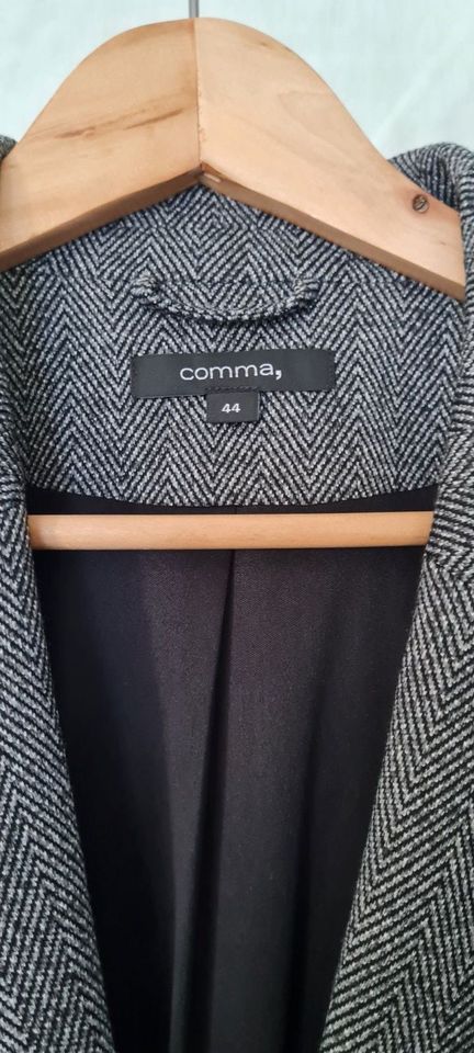 Blazer von Comma schwarz/grau Gr.44 aktuelle Mode-Kollektion in Bornheim