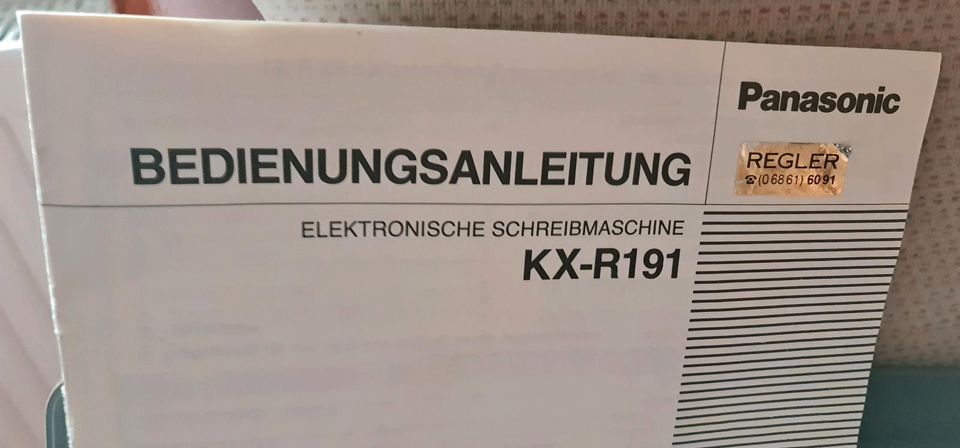 Schreibmaschine Panasonic KX-R 191 in Rehlingen-Siersburg