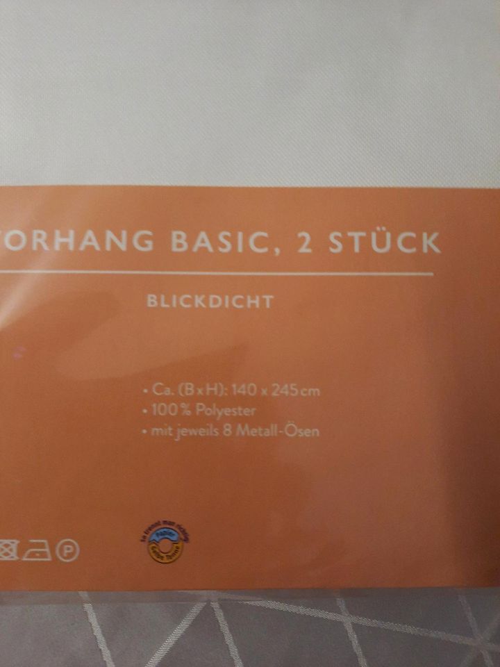 Neuer  Vorhang Basic, 2 Stück, blickdicht in Nördlingen