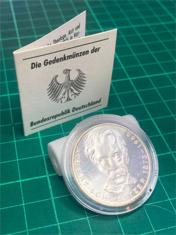 Gedenkmünze Bundesrepublik Deutschland - Albert Schweizer 1975 in Gemünden a. Main