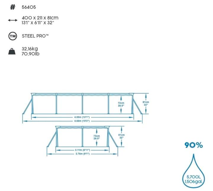 Bestway Steel Pro Pool 4m x 2,11m x 81cm in Bocholt