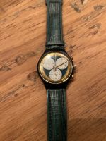 Swatch Chronograph Vintage 90er grünes Lederband wasserdicht Hessen - Bad Soden am Taunus Vorschau
