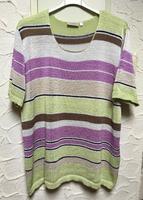 C&A Strick Shirt Kurzarm gestreift grün lila braun Gr. XXL Rheinland-Pfalz - Pirmasens Vorschau