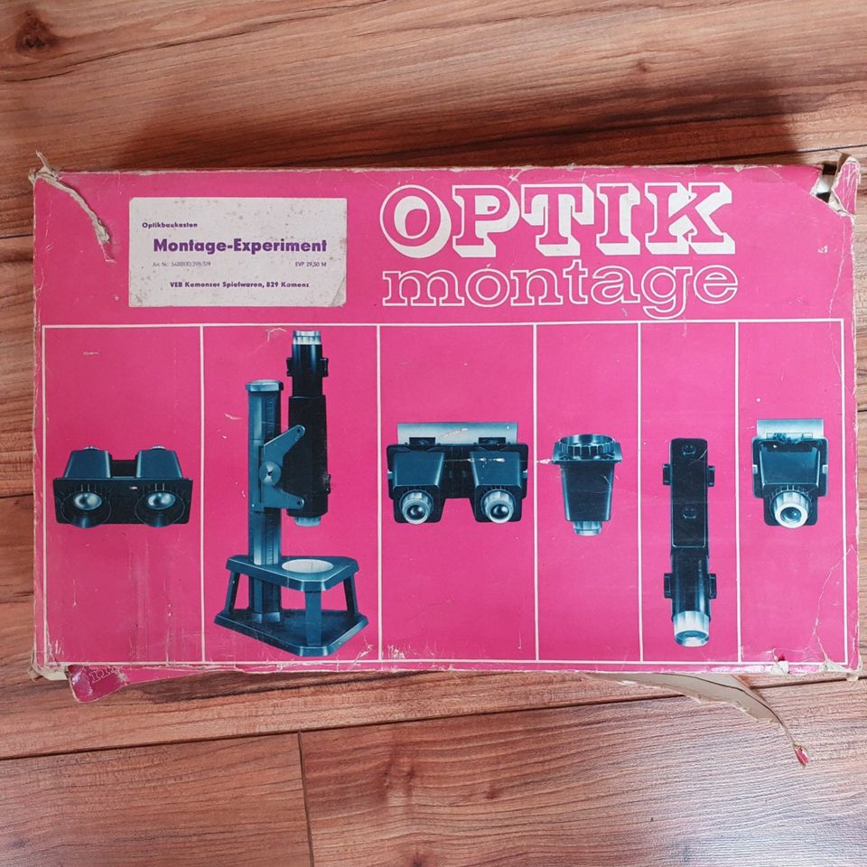 Optik Montage Experiment DDR Bausatz Originalkarton in Harzgerode