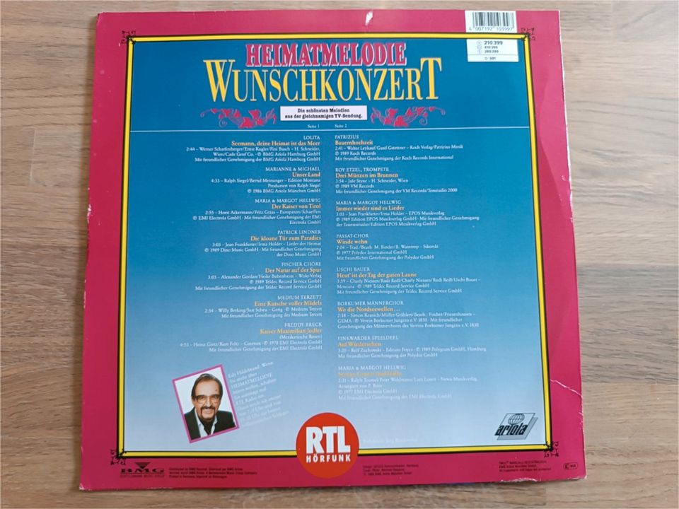 4 LP's Volksmusik Heimatlieder in Veilsdorf