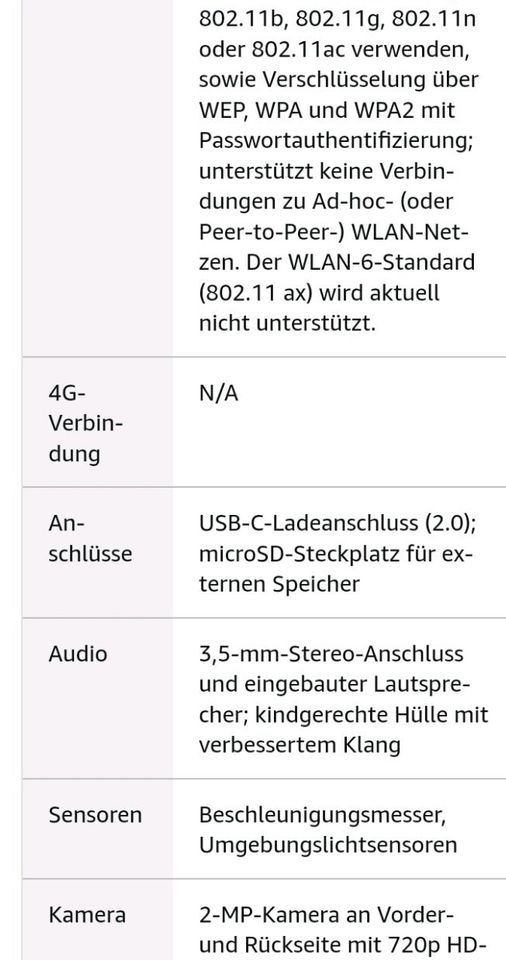 Amazon fire HD 8 kids Tablet in Barchfeld