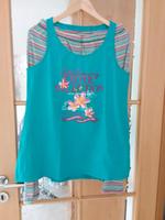 MANGUUN  SÜSSES DAMEN PYJAMA SET    GR.40/42   TÜRKIS/ BUNT NEU!! Nordrhein-Westfalen - Iserlohn Vorschau